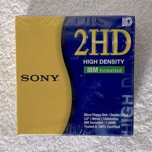 Sony 2HD High Density IBM Formatted 3.5” Micro Floppy Disk